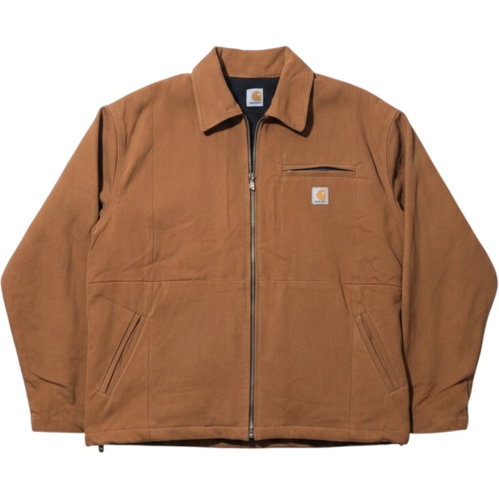 Carhartt Upcycled Mens Canvas Work Brown Plaid Flannel Lined M Rugged Gorpcore